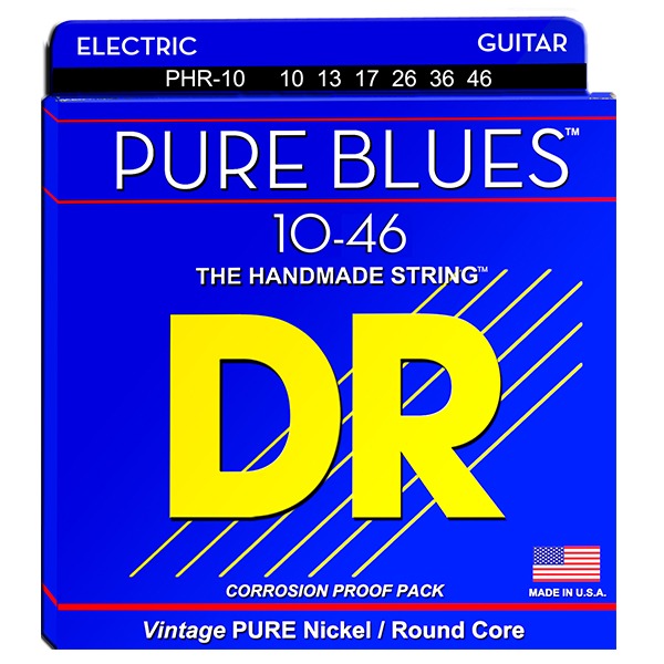 DR 스트링 PURE BLUES 10-46 일렉 스트링 (Pure nickel/Round core)